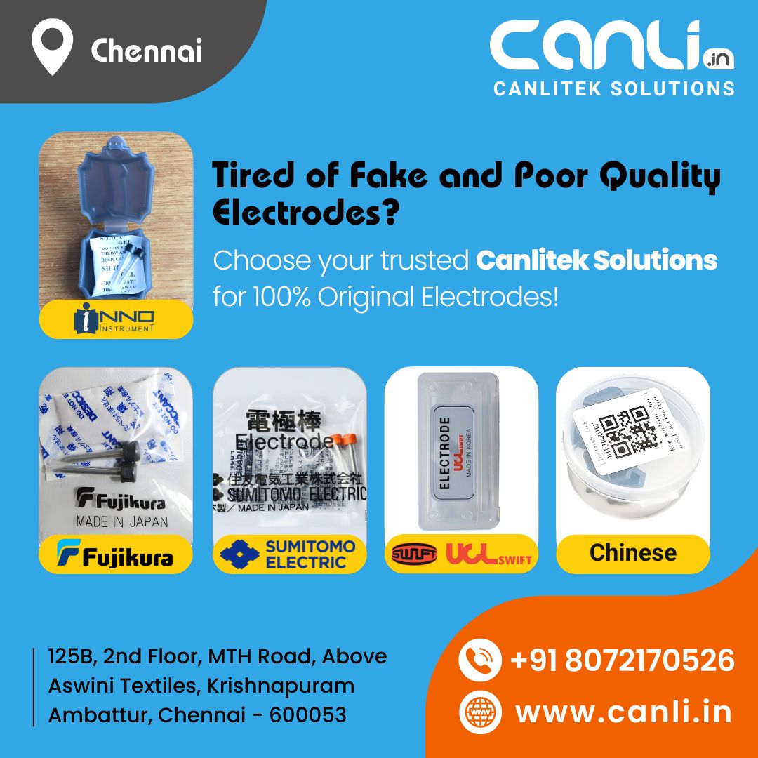 Genuine Original Electrode for Fujikura, Sumitomo, Inno, Ilsintech, Swift, Uniway, Star from Canlitek Solutions, Chennai